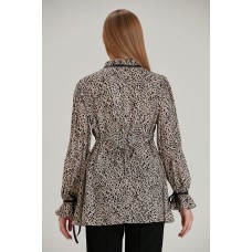 Tunik Krep Leopar Desenli